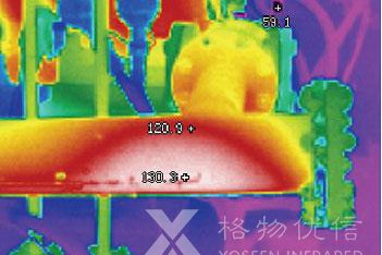 紅外熱像儀觀測下氣體泄漏紅外圖