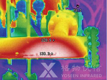 紅外熱像儀觀測下氣體泄漏紅外圖