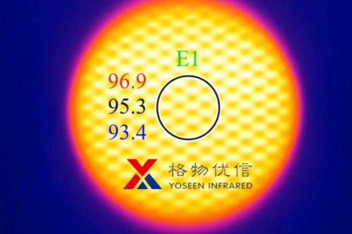 使用紅外熱像儀近距離拍攝鐵絲網(wǎng)