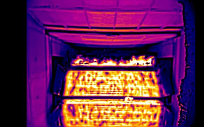 燒結(jié)機(jī)尾紅外圖像