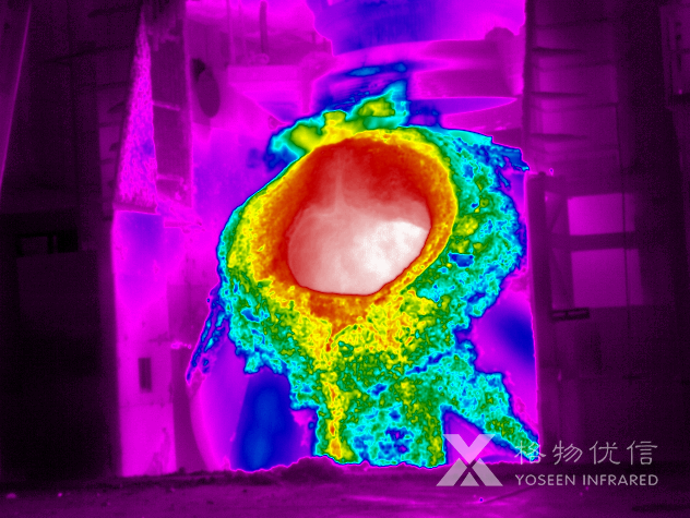 格物優(yōu)信紅外熱像儀探測(cè)轉(zhuǎn)爐熱像圖