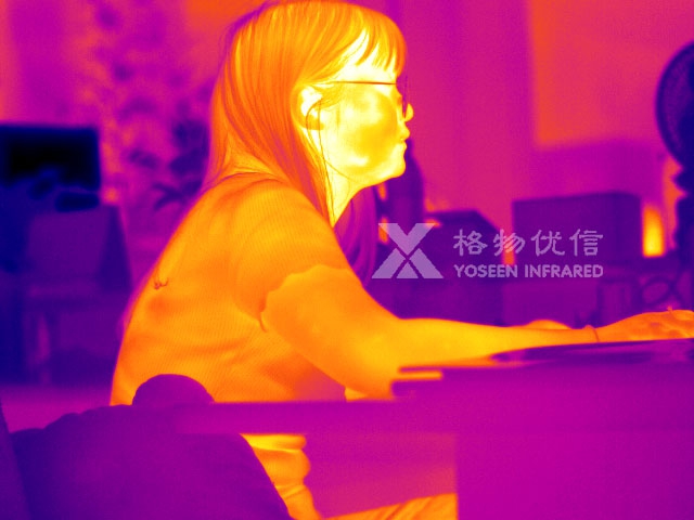 格物優(yōu)信紅外熱像儀拍攝的人體熱像圖