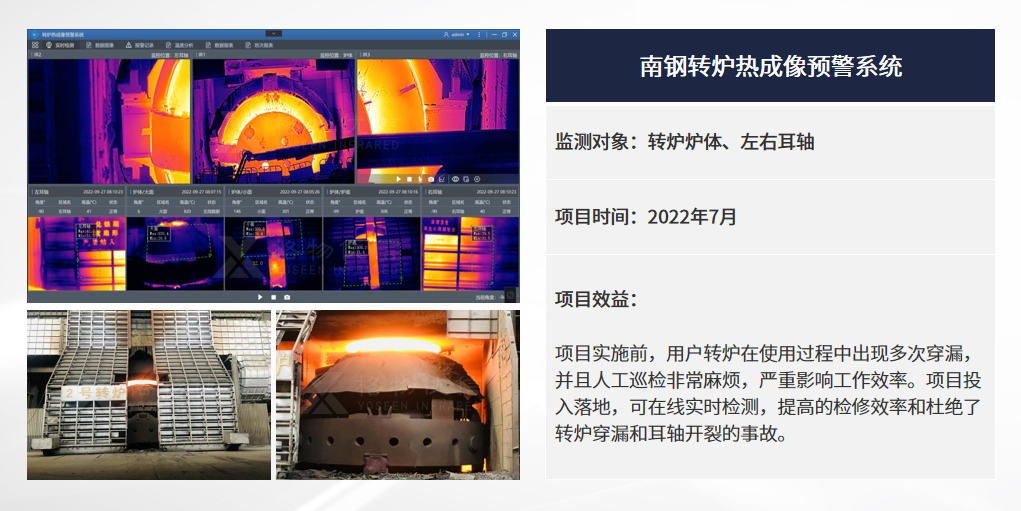 行業(yè)首創(chuàng) |格物優(yōu)信南鋼大轉爐熱成像系統(tǒng)順利投用